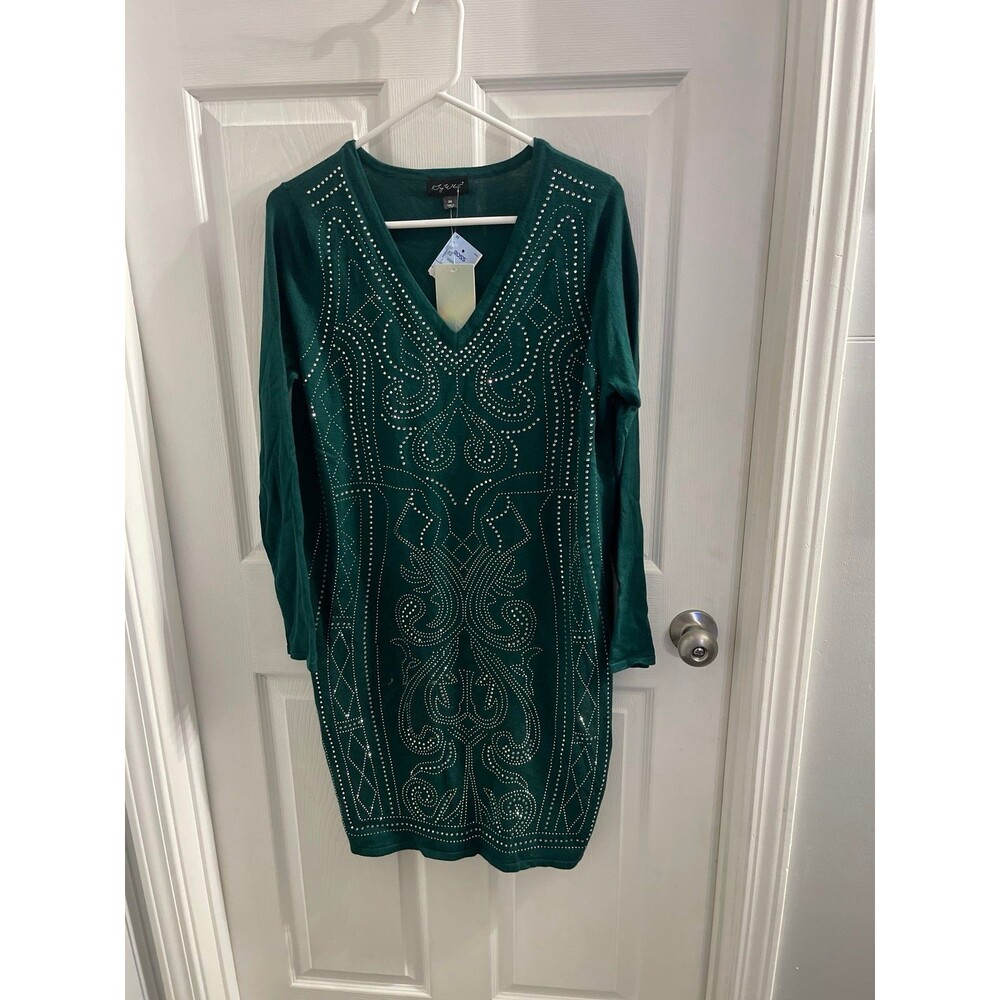 Say What? Sweater Dress Green Size 2X New With Tag
